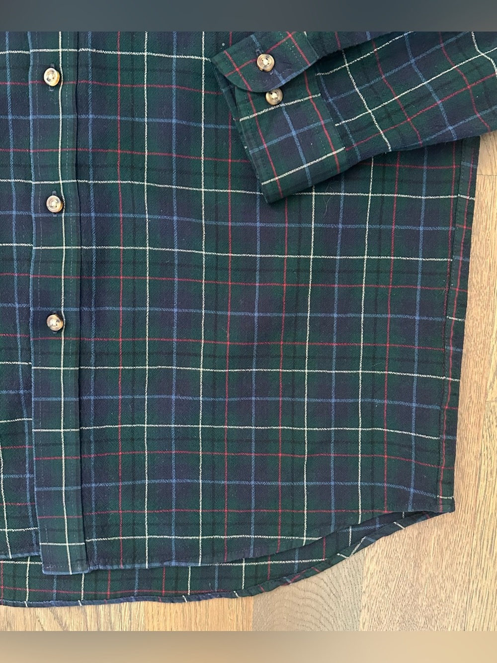 Pendleton Sir Pendleton Men's Worsted Wool Shirt in Hunting Tartan Green XL - Picture 5 of 13